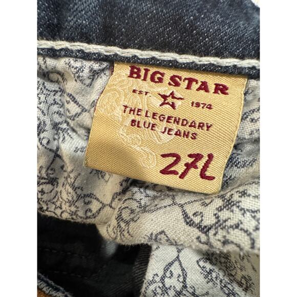 Vintage Y2K Big Star Remy Low Rise Boot Flap Pocket Dark Wash Jeans 27L - Picture 5 of 7
